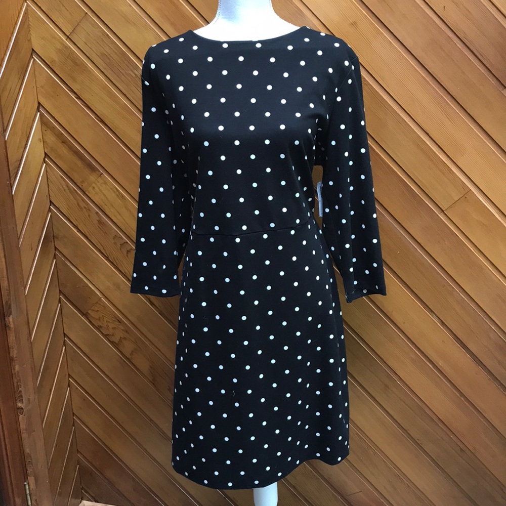 NWT OLD NAVY black&white sleeved polka dot dress